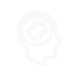 “Head silhouette with puzzle piece icon representing cognitive function and brain health at Brain and Body of Norwalk”