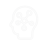 “Head silhouette with connected nodes icon representing neural networks and brain mapping at Brain and Body of Norwalk”